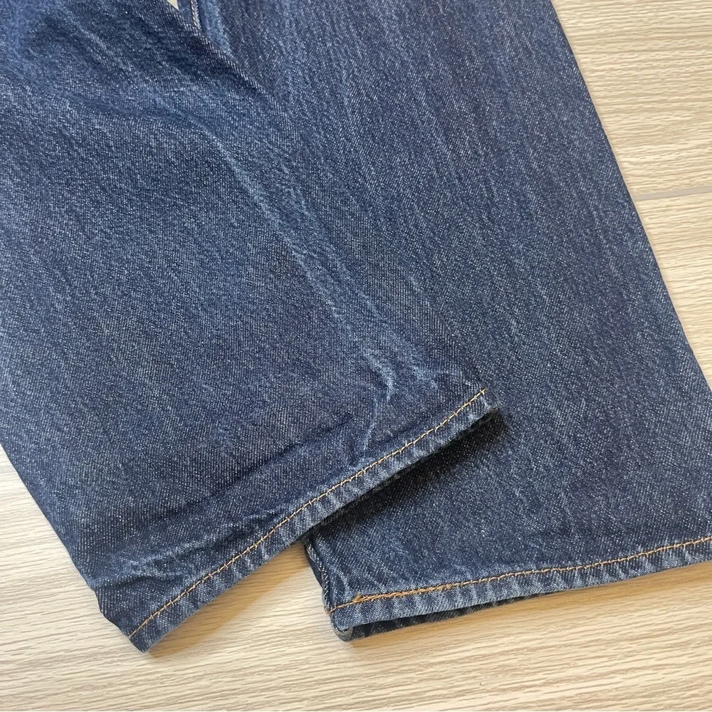 Levi’s 501 Button Fly Dark Wash Straight Denim Blue Jeans Men’s Size 30” Waist